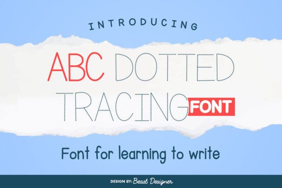 Abc Dotted Tracing Font for Business