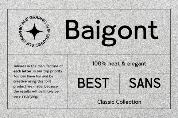 Baigont: A Modern Sans Serif Font