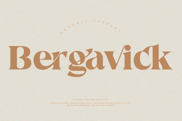 Beautiful Bergavick Font for Craft Projects