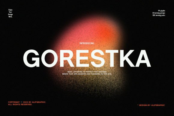 Gorestka Font: Modern Typography for Crafters