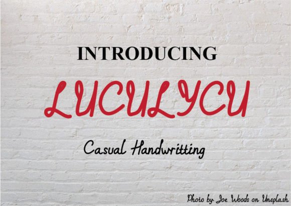 Luculycu: A Handwritten Font for Makers
